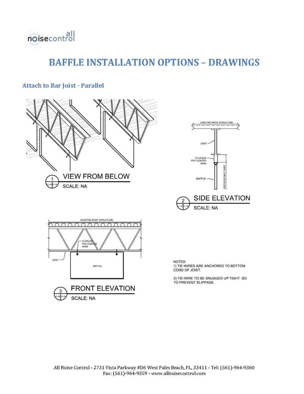 Acoustical Ceiling Baffles Installation