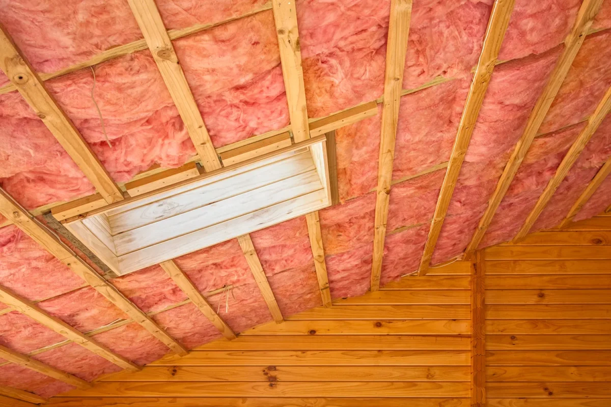 Pink Fiberglass Insulation